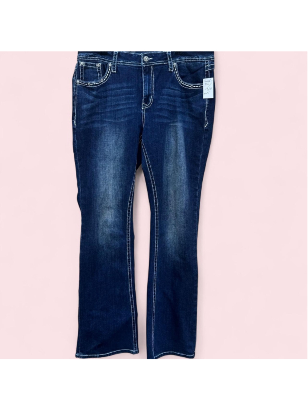 NWT Y2K Grace in LA bootcut embroidered Jeans Size 33
